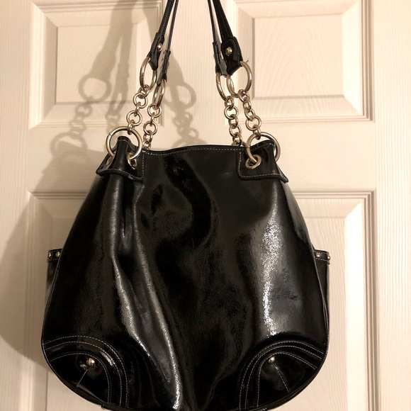Kathy Van Zeeland Shoulder Bag. Patent leather. - Picture 2 of 5
